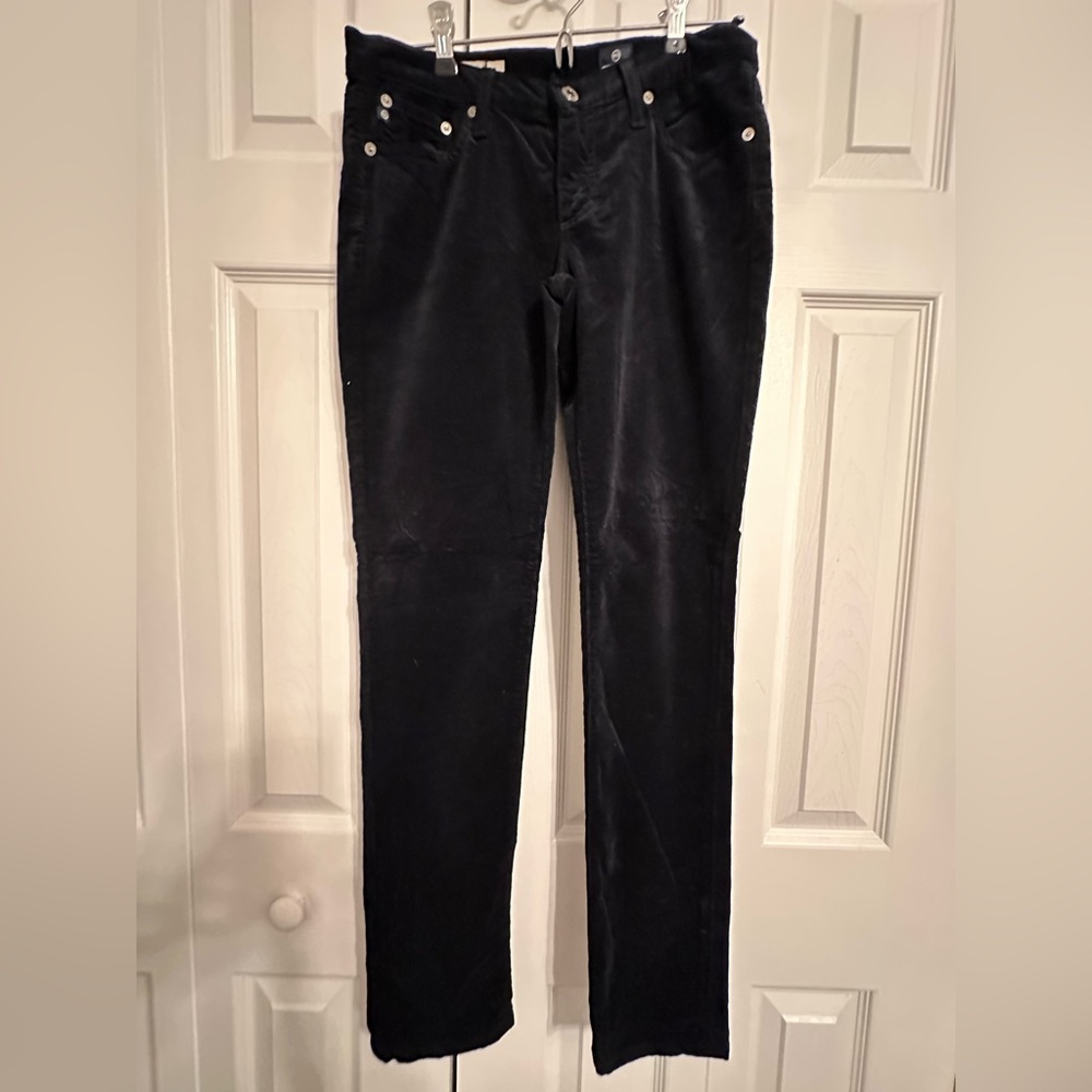 AG Adriano G black corduroy cigarette Jean Designer